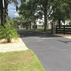 Aleko Steel Dual Swing Driveway Gate - PRAGUE Style - 16 x