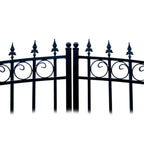 Aleko Steel Dual Swing Driveway Gate - PRAGUE Style - 18 x