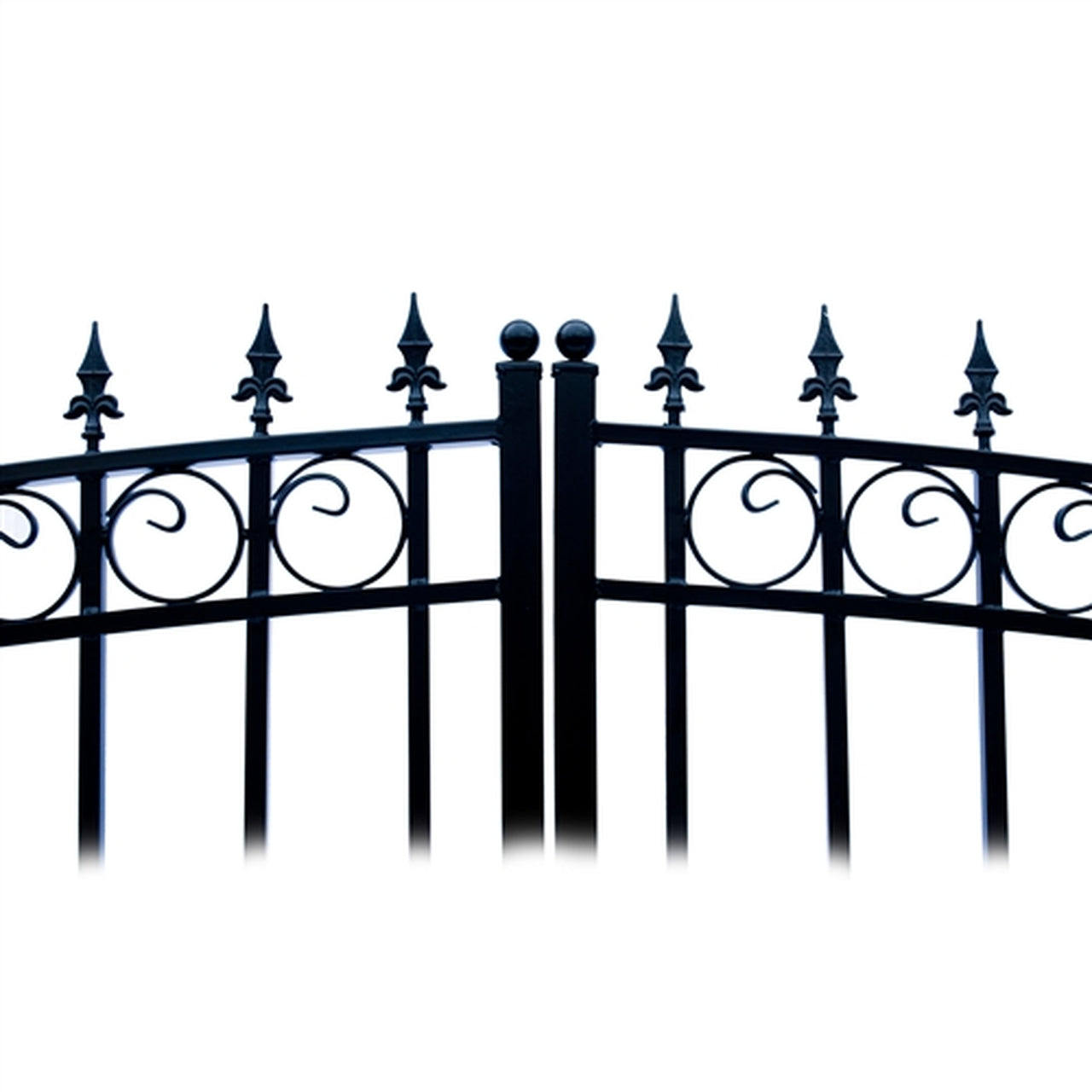 Aleko Steel Dual Swing Driveway Gate - PRAGUE Style - 18 x