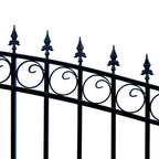 Aleko Steel Dual Swing Driveway Gate - PRAGUE Style - 18 x
