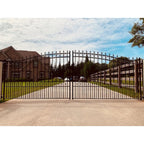 Aleko Steel Dual Swing Driveway Gate - PRAGUE Style - 18 x