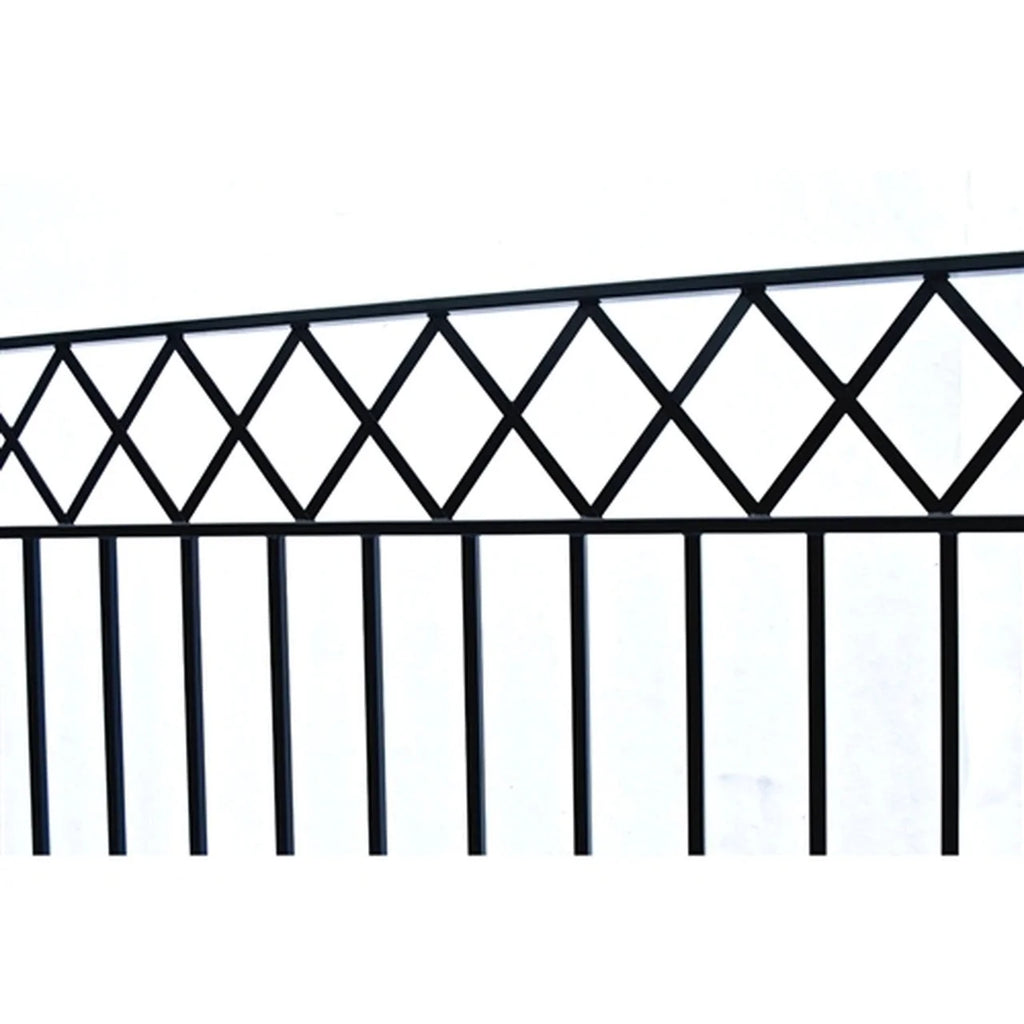 Aleko Steel Dual Swing Driveway Gate - STOCKHOLM Style - 18