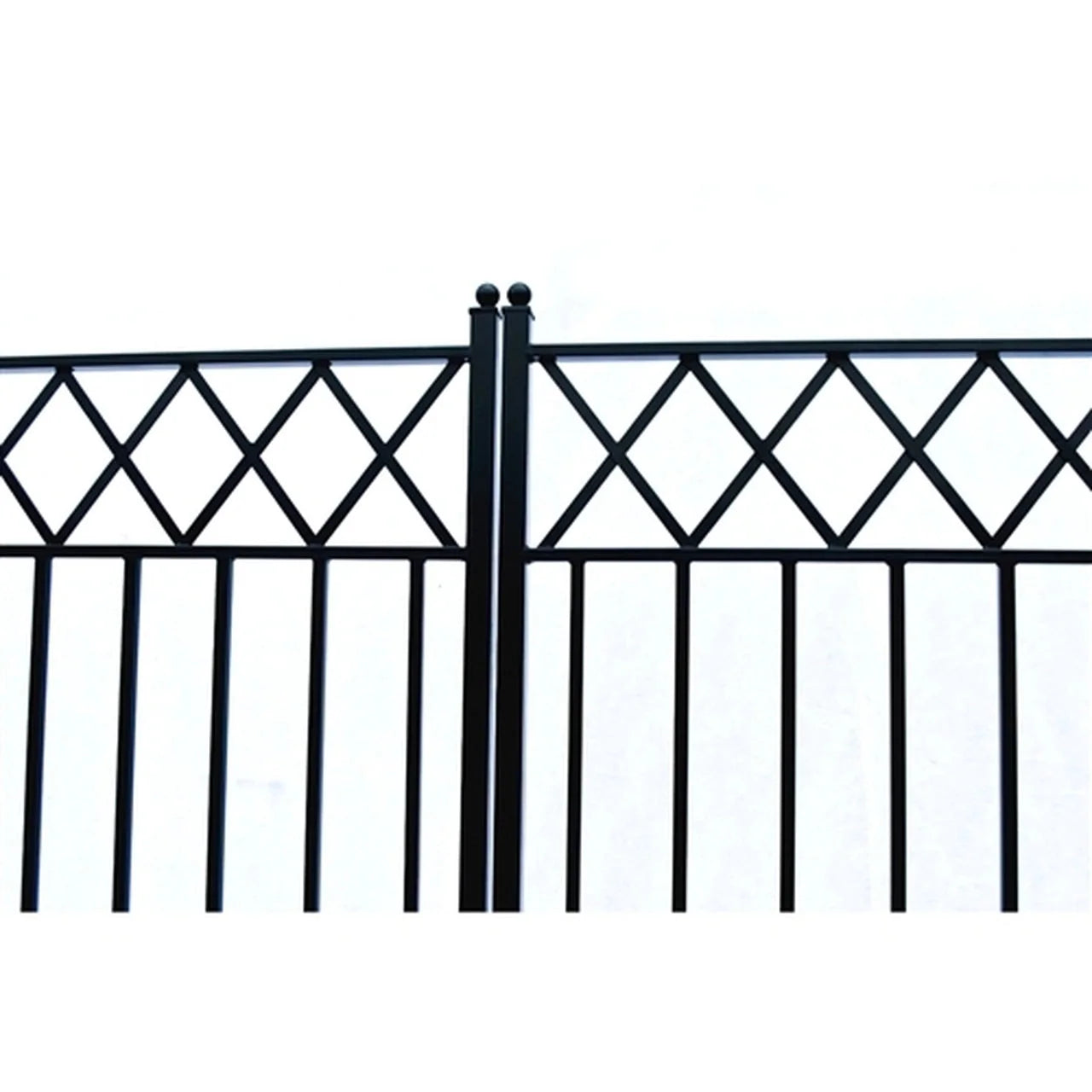 Aleko Steel Dual Swing Driveway Gate - STOCKHOLM Style - 18