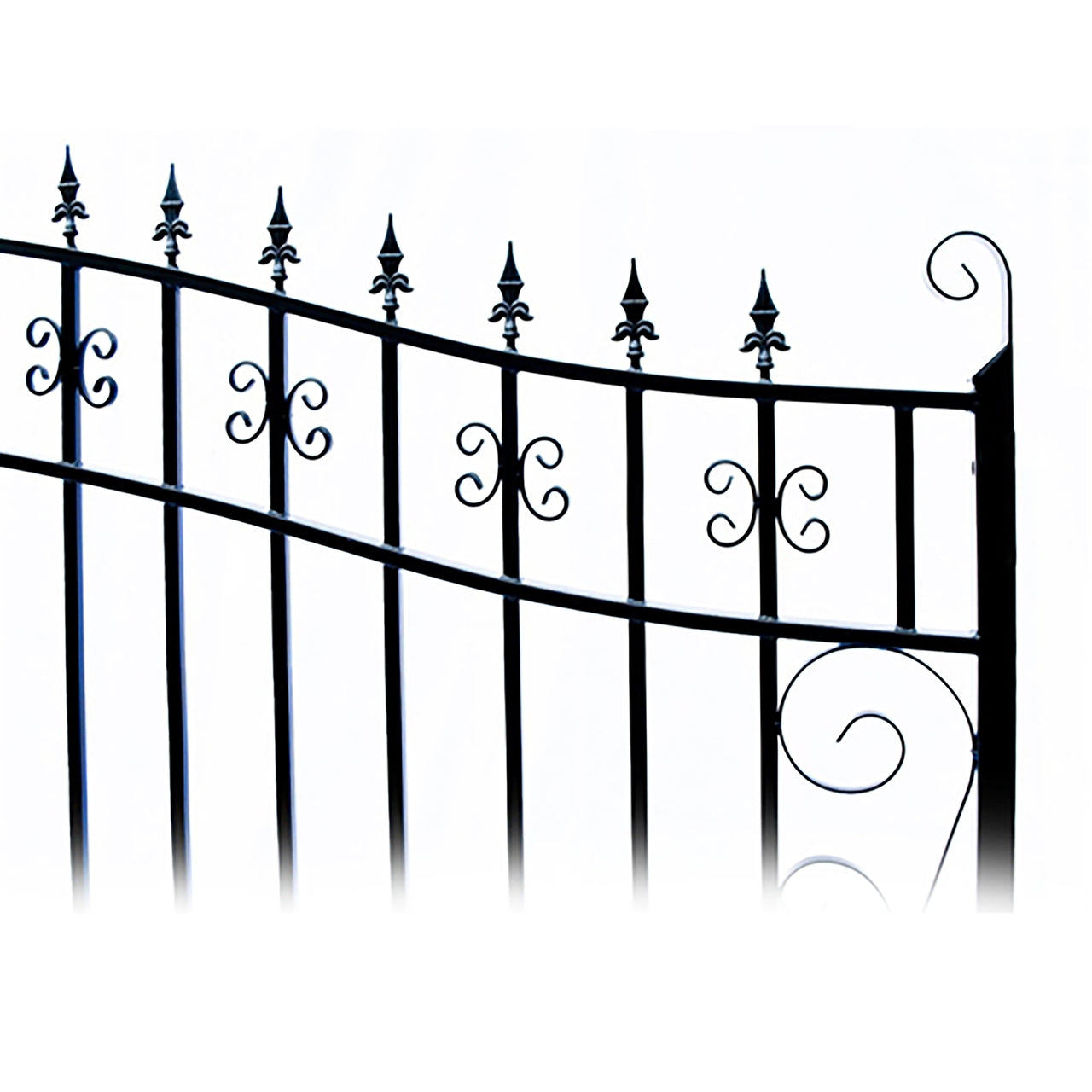 Aleko Steel Dual Swing Driveway Gate - VENICE Style - 12 x