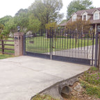 Aleko Steel Dual Swing Driveway Gate - VENICE Style - 12 x