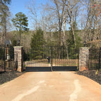 Aleko Steel Dual Swing Driveway Gate - VENICE Style - 12 x