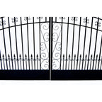 Aleko Steel Dual Swing Driveway Gate - VENICE Style - 12 x