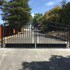 Aleko Steel Dual Swing Driveway Gate - VENICE Style - 12 x