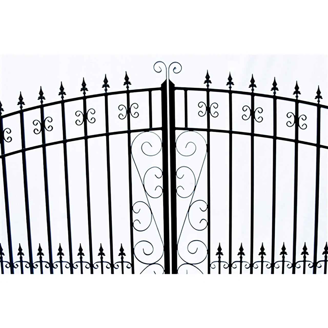 Aleko Steel Dual Swing Driveway Gate - VENICE Style - 12 x