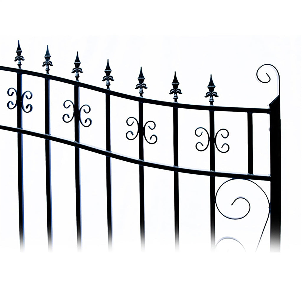 Aleko Steel Dual Swing Driveway Gate - VENICE Style - 14 ft