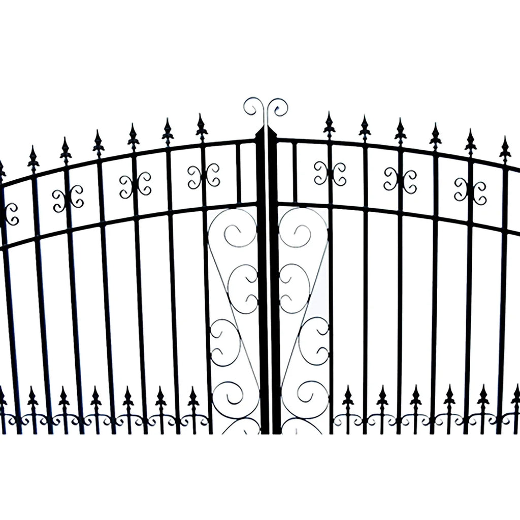 Aleko Steel Dual Swing Driveway Gate - VENICE Style - 14 x