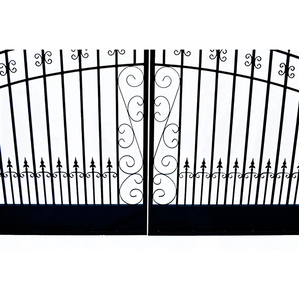 Aleko Steel Dual Swing Driveway Gate - VENICE Style - 14 x
