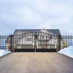 Aleko Steel Dual Swing Driveway Gate - VENICE Style - 14 x
