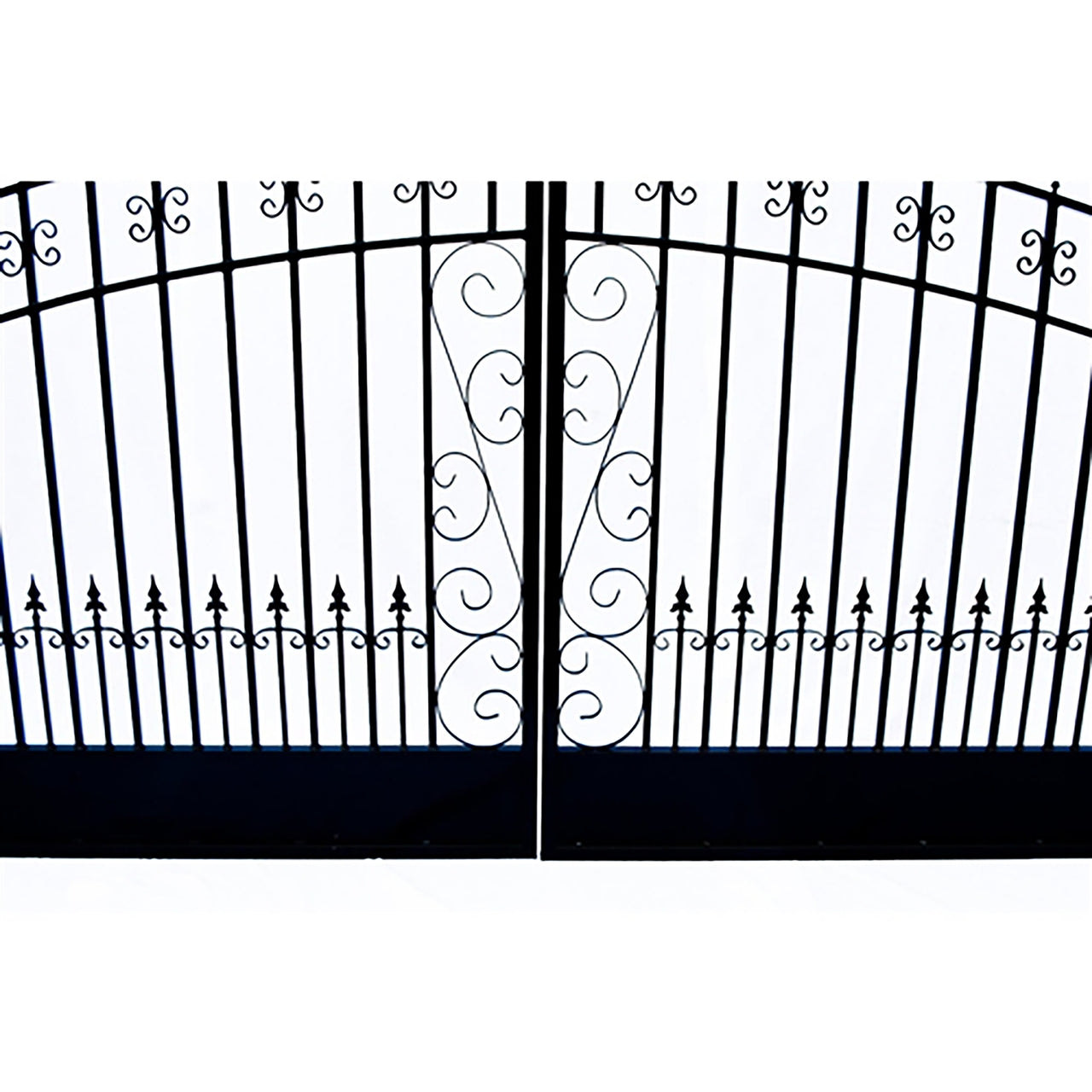 Aleko Steel Dual Swing Driveway Gate - VENICE Style - 16 ft