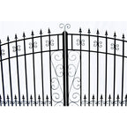 Aleko Steel Dual Swing Driveway Gate - VENICE Style - 16 ft