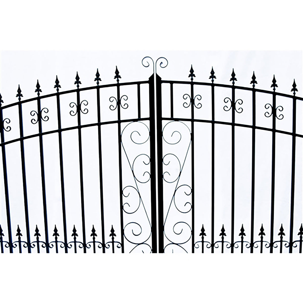 Aleko Steel Dual Swing Driveway Gate - VENICE Style - 16 ft