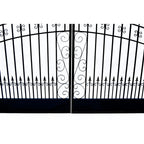 Aleko Steel Dual Swing Driveway Gate - VENICE Style - 16 x