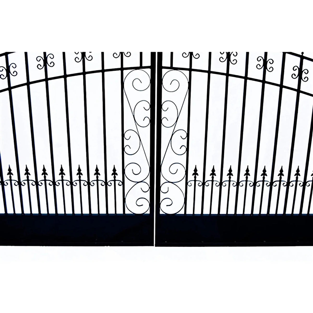 Aleko Steel Dual Swing Driveway Gate - VENICE Style - 16 x