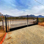 Aleko Steel Dual Swing Driveway Gate - VENICE Style - 16 x