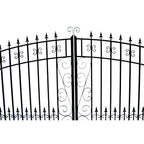 Aleko Steel Dual Swing Driveway Gate - VENICE Style - 16 x