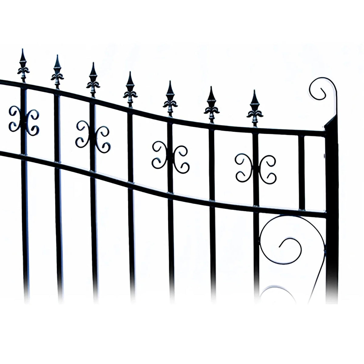 Aleko Steel Dual Swing Driveway Gate - VENICE Style - 16 x