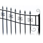 Aleko Steel Dual Swing Driveway Gate - VENICE Style - 18 ft