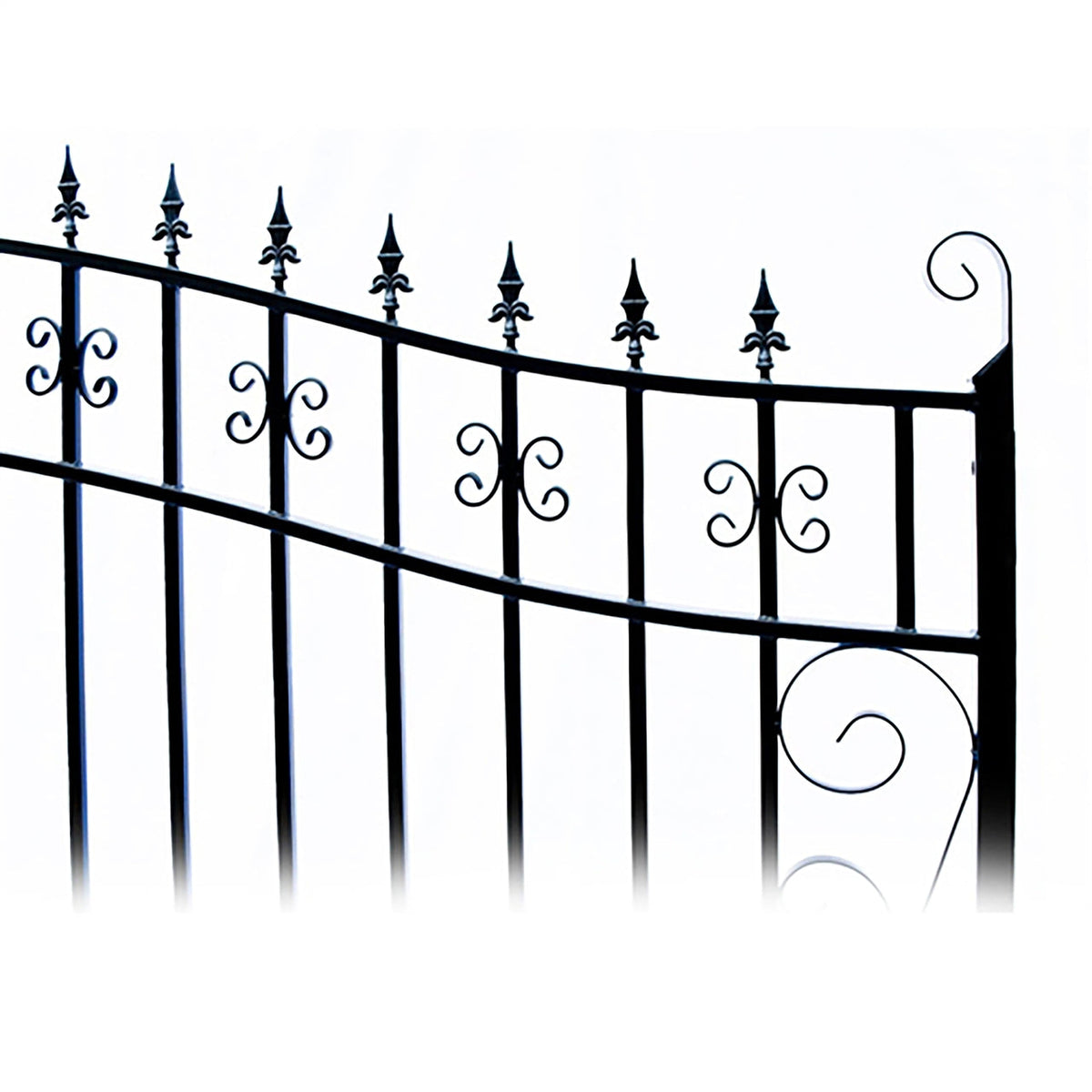 Aleko Steel Dual Swing Driveway Gate - VENICE Style - 18 ft