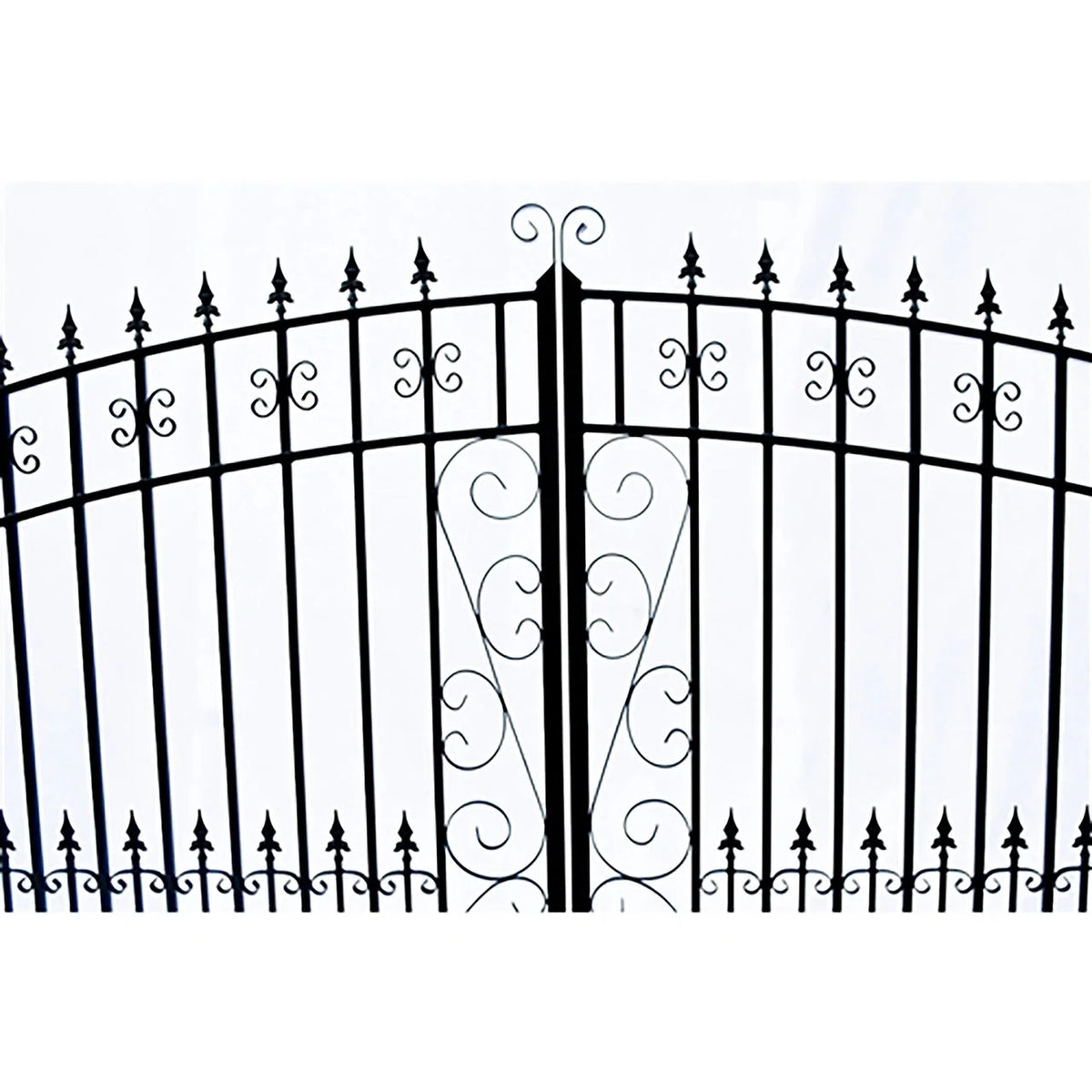 Aleko Steel Dual Swing Driveway Gate - VENICE Style - 18 ft