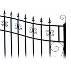 Aleko Steel Dual Swing Driveway Gate - VENICE Style - 18 x