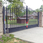 Aleko Steel Dual Swing Driveway Gate - VENICE Style - 18 x