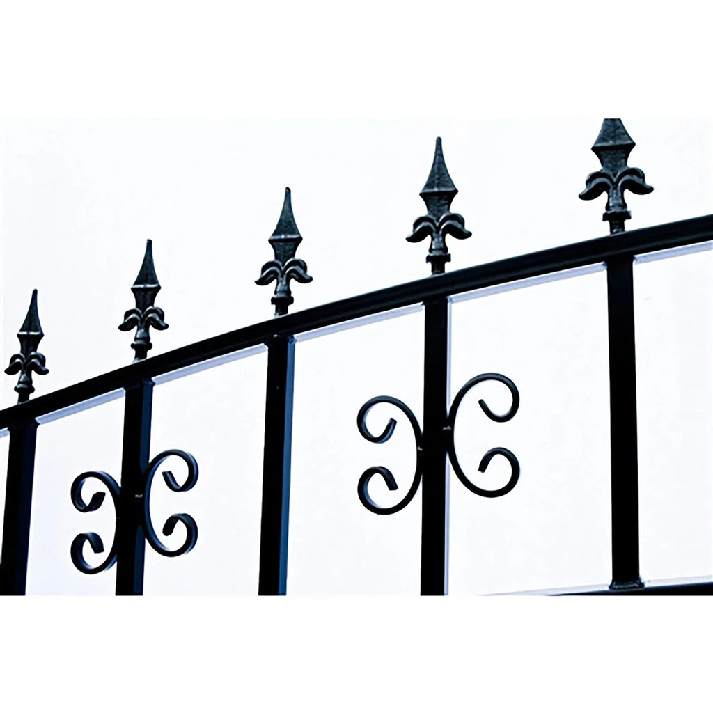 Aleko Steel Dual Swing Driveway Gate - VENICE Style - 18 x