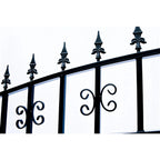Aleko Steel Dual Swing Driveway Gate - VENICE Style - 18 x