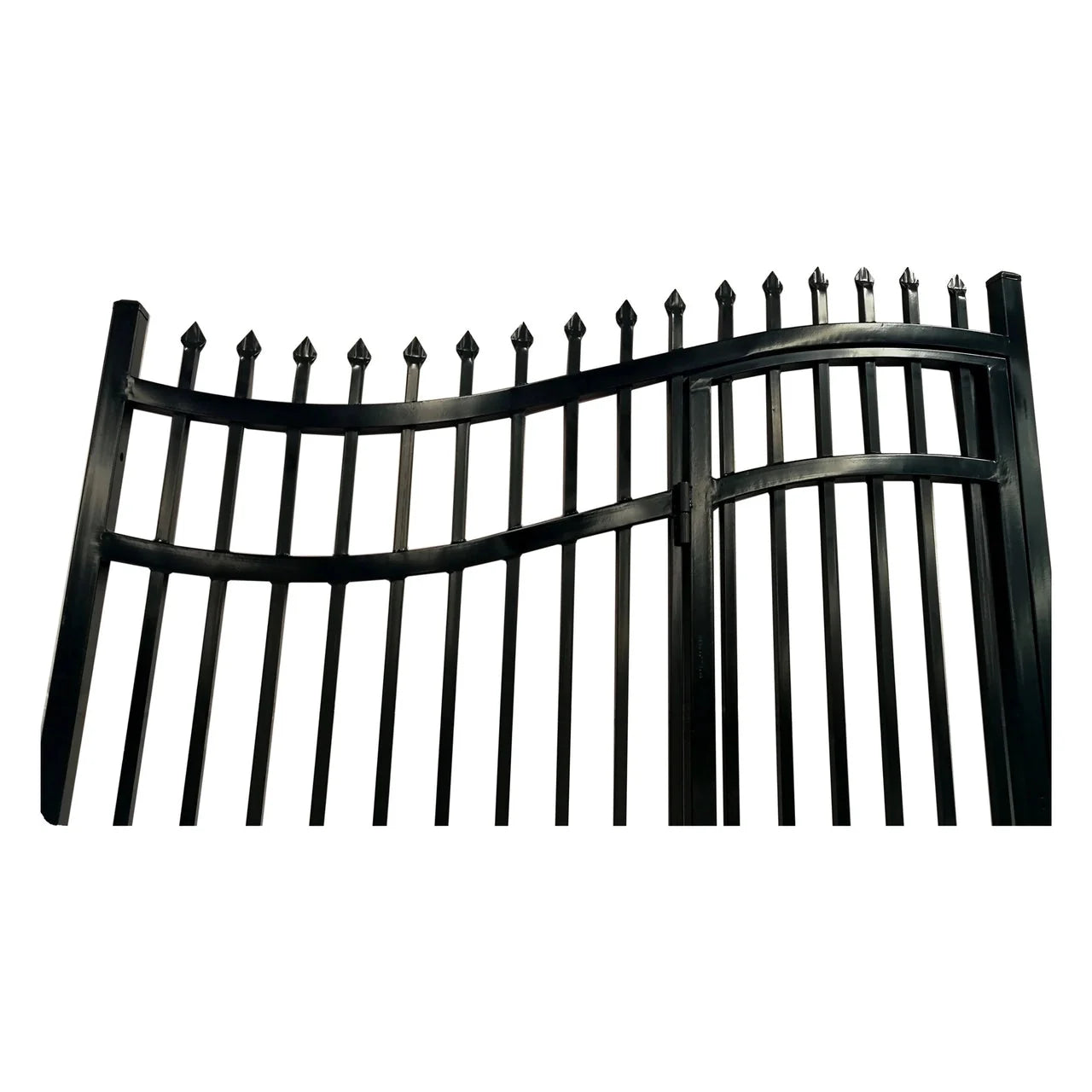 Aleko Steel Dual Swing Driveway Gate with Built-In