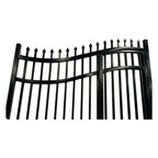Aleko Steel Dual Swing Driveway Gate with Built-In