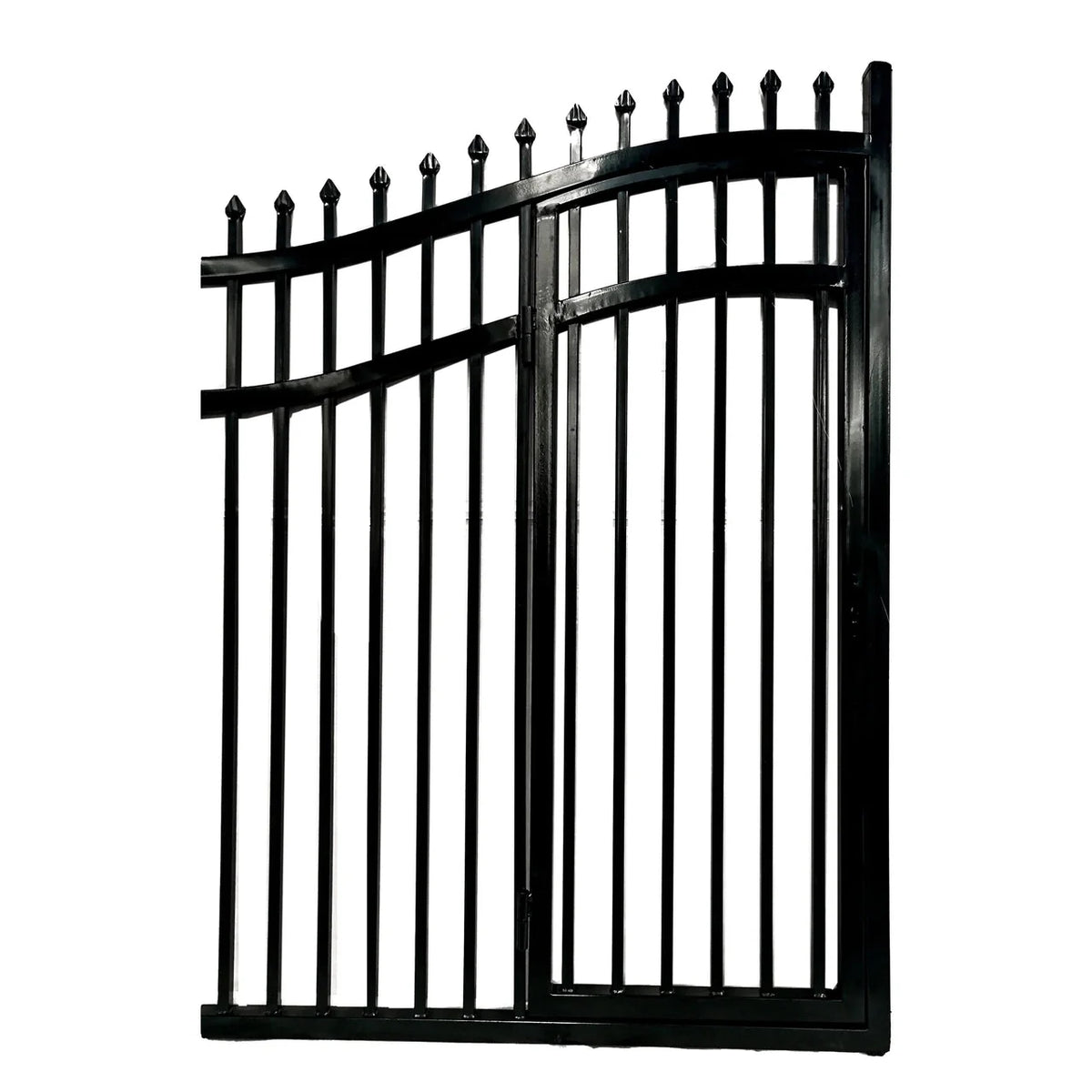 Aleko Steel Dual Swing Driveway Gate with Built-In