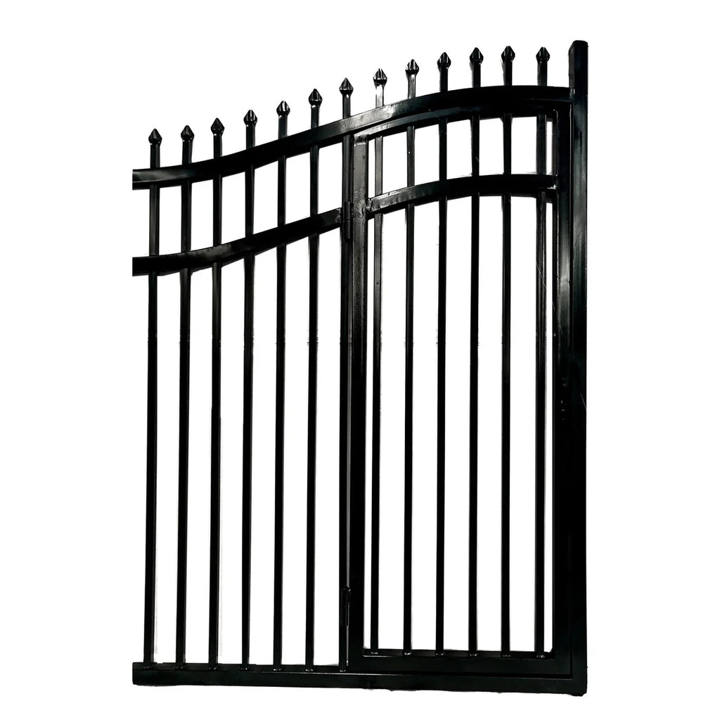 Aleko Steel Dual Swing Driveway Gate with Built-In