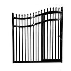 Aleko Steel Dual Swing Driveway Gate with Built-In