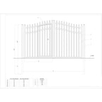 Aleko Steel Dual Swing Driveway Gate with Built-In
