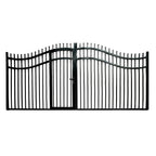 Aleko Steel Dual Swing Driveway Gate with Built-In