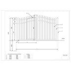 Aleko Steel Dual Swing Driveway Gate with Built-In
