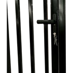 Aleko Steel Dual Swing Driveway Gate with Built-In