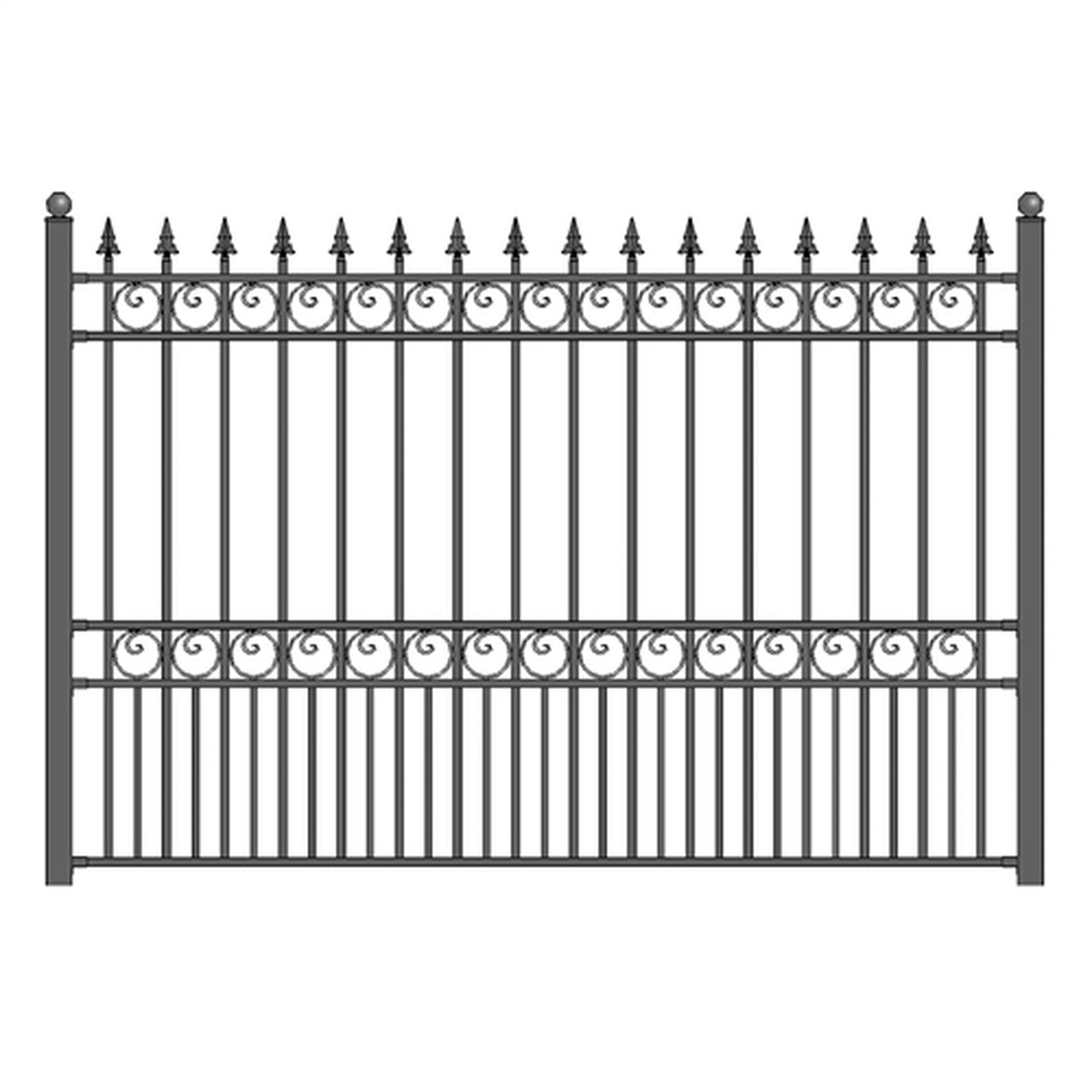 Aleko Steel Fence - LONDON Style - 8 x 5 Ft