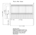 Aleko Steel Fence - PARIS Style - 8 x 5 Ft