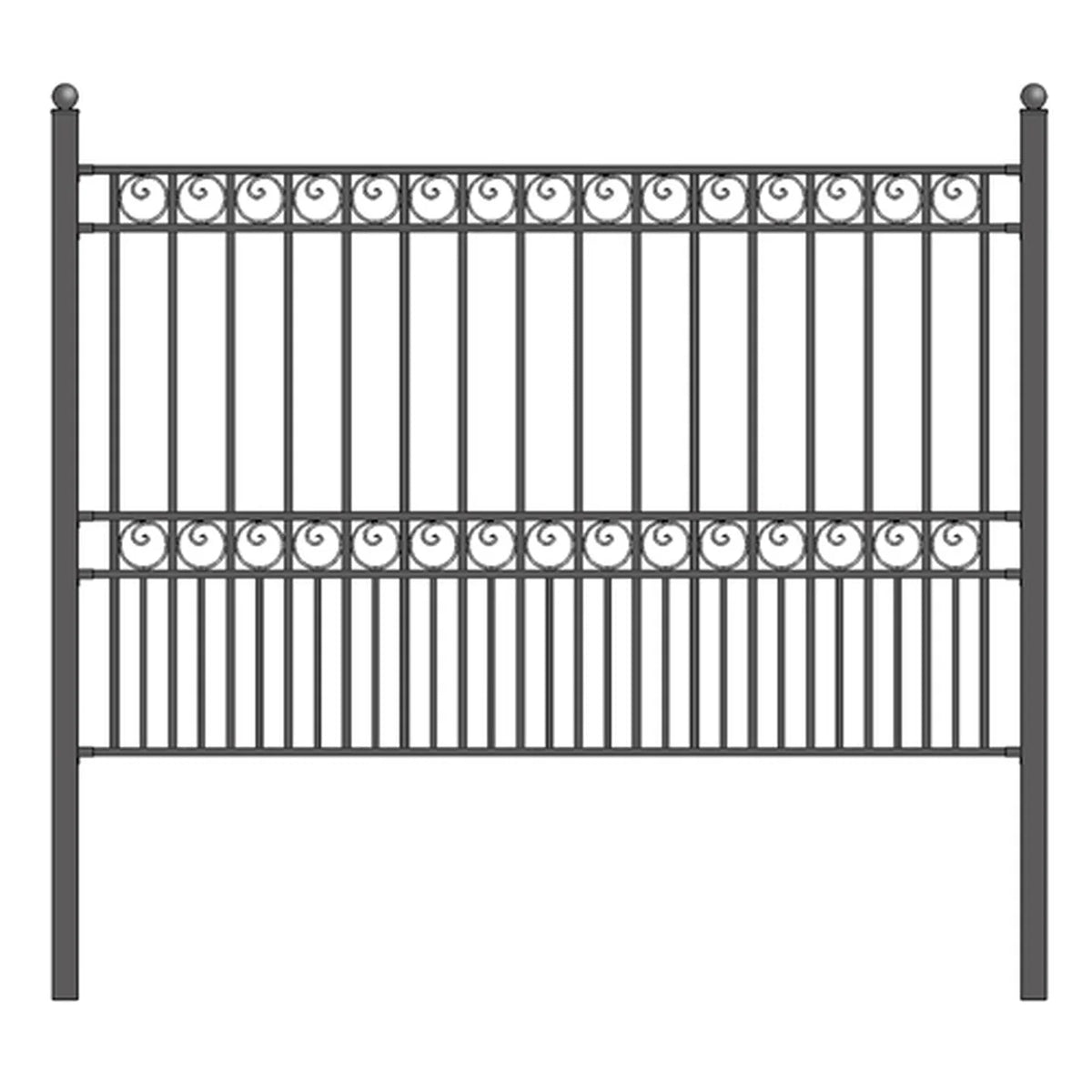 Aleko Steel Fence - PARIS Style - 8 x 5 Ft
