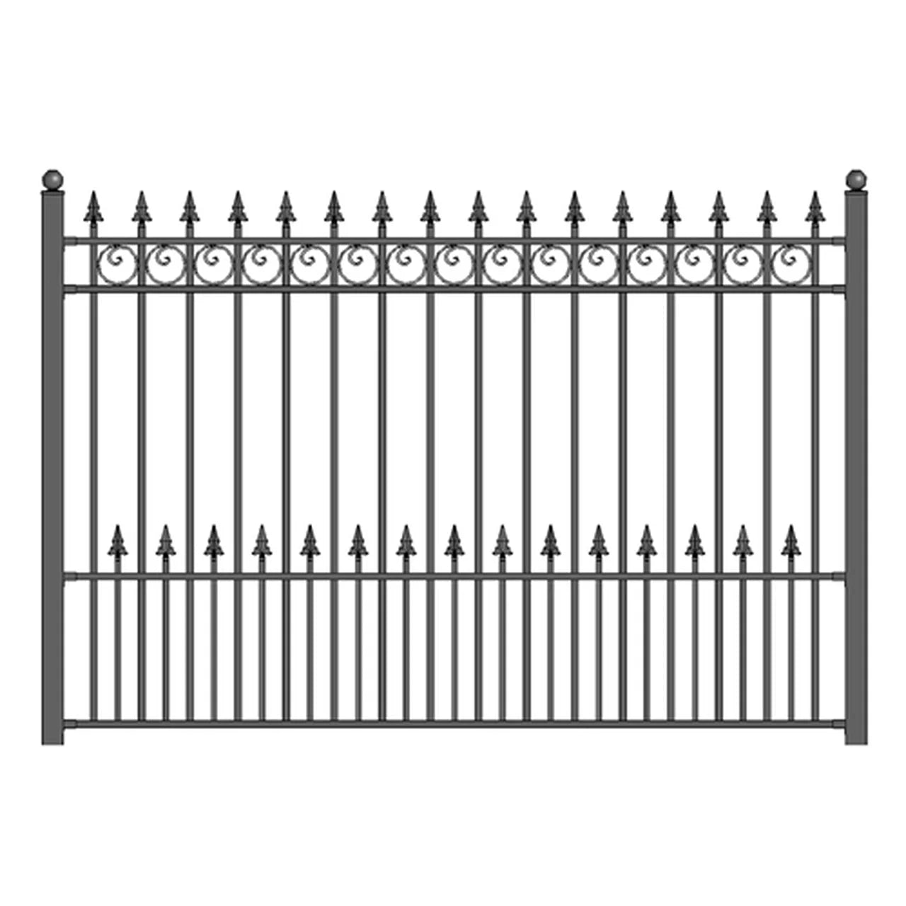 Aleko Steel Fence - PRAGUE Style - 8 x 5 Ft
