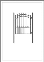 Aleko Steel Pedestrian Gate - LONDON Style - 5 ft