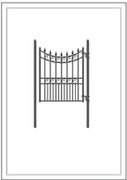 Aleko Steel Pedestrian Gate - MOSCOW Style - 5 ft
