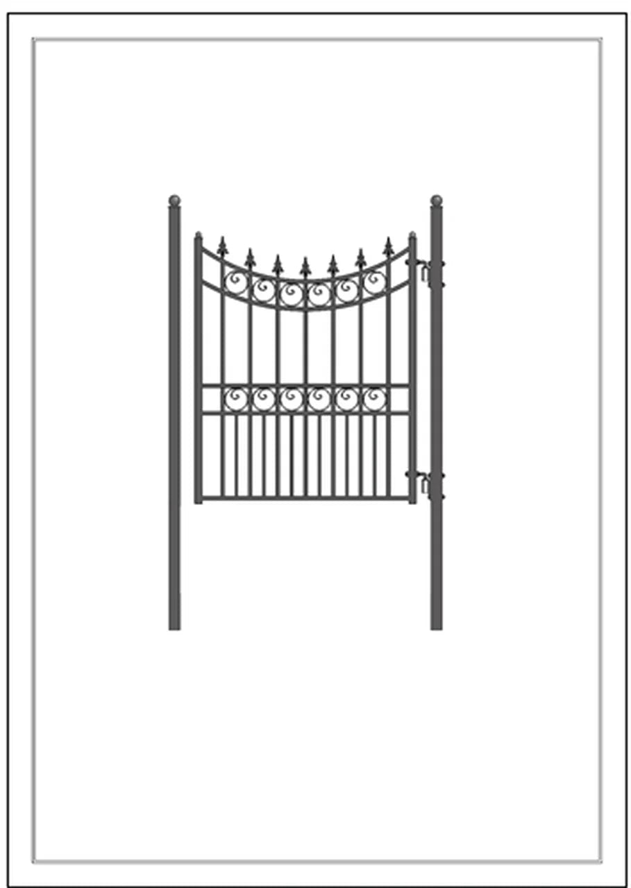Aleko Steel Pedestrian Gate - MOSCOW Style - 5 ft