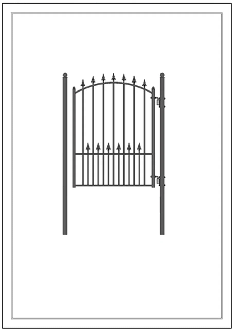 Aleko Steel Pedestrian Gate - MUNICH Style - 5 ft