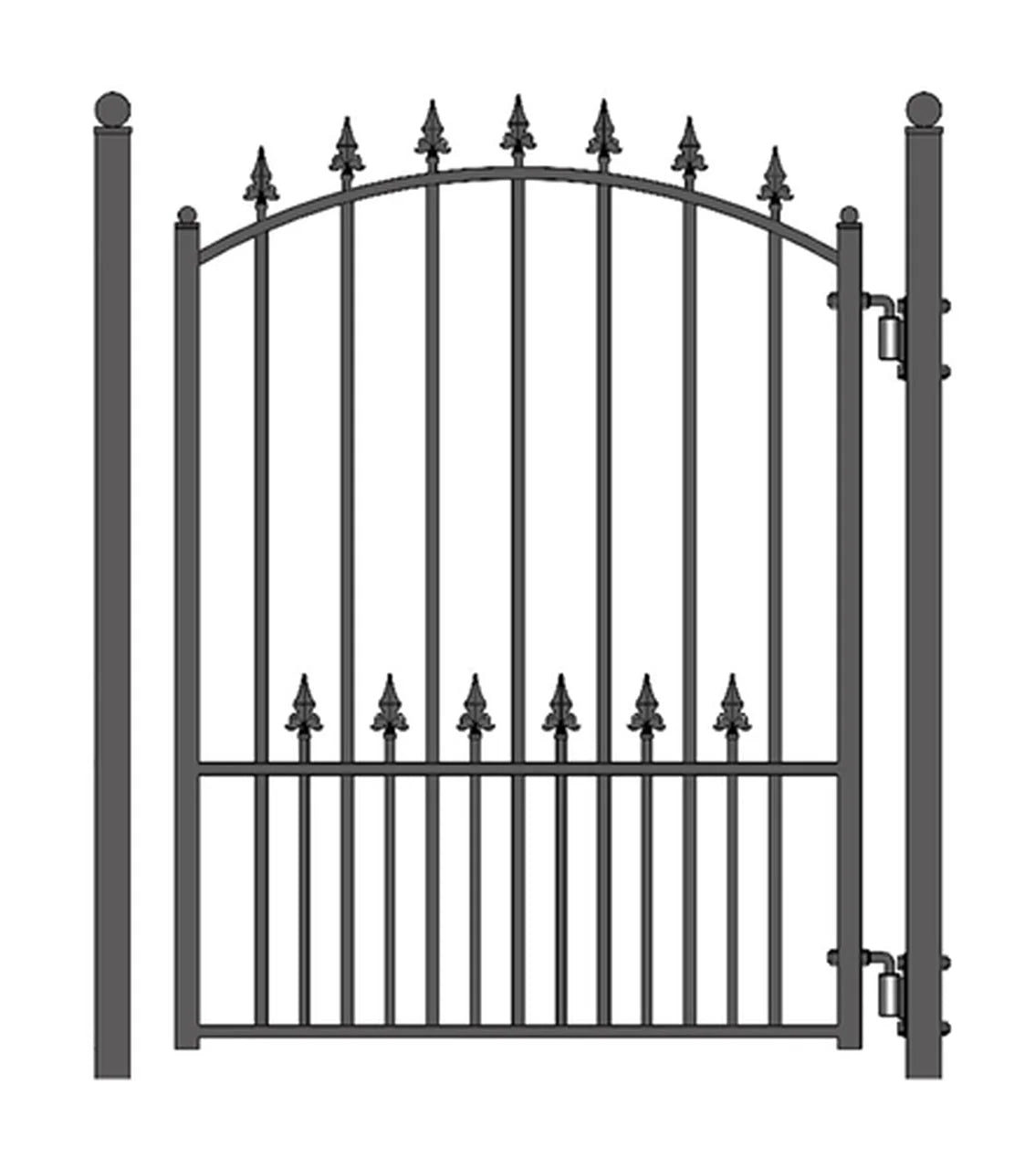Aleko Steel Pedestrian Gate - MUNICH Style - 5 ft